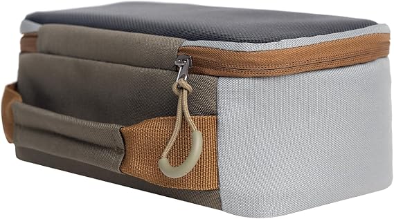 Raprance Fly Fishing Reel Case - Padded Tackle Organizer Bag with 2 Dividers, Water-Resistant Protective Gear Storage for Fishing Accessories