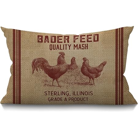 HGOD DESIGNS Burlap Linen Pillow Cover – Vintage Style 18x18 Inch Square Cushion Case - View #5