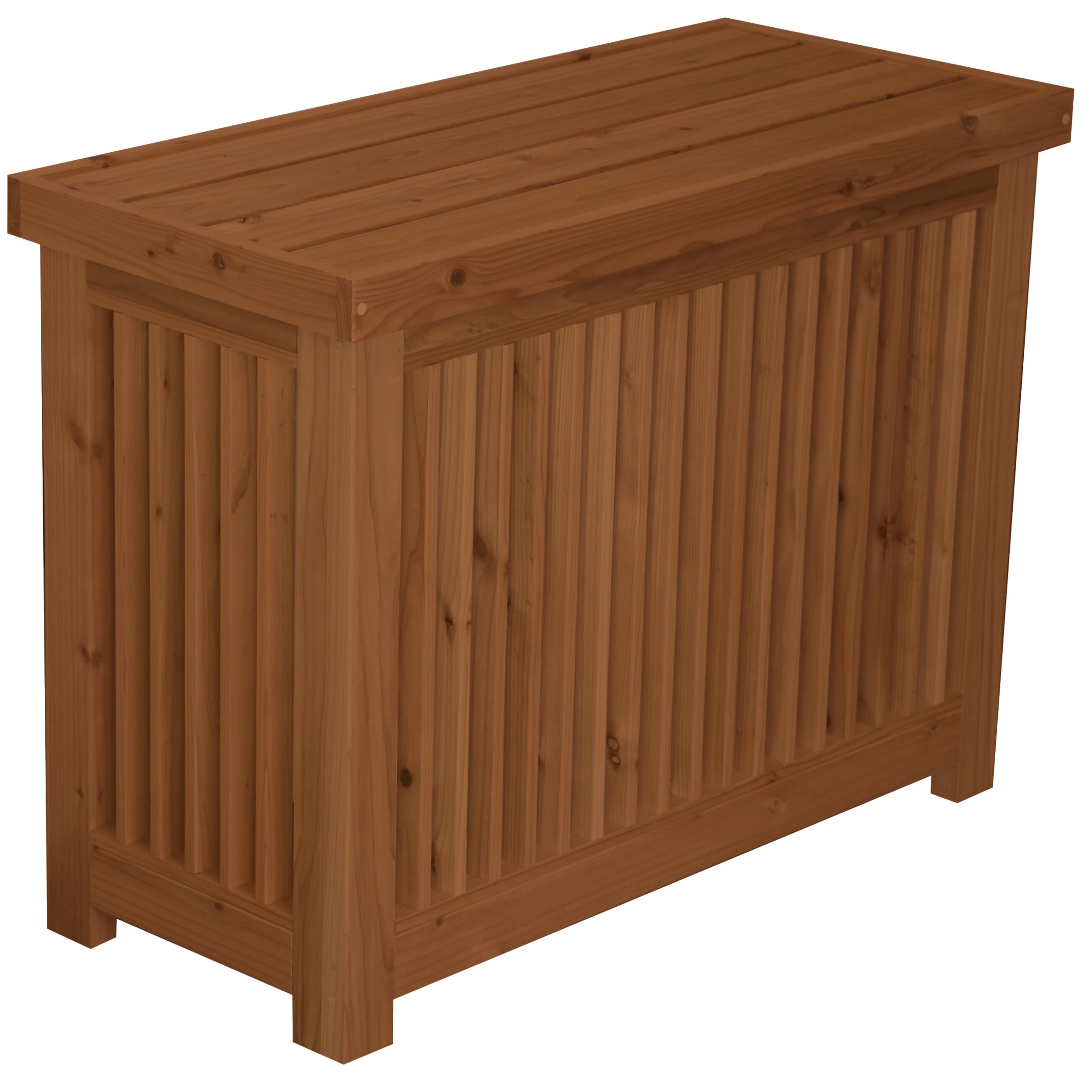 Amazon.co.jp: WOODPRO エアコン室外機カバー 縦格子 幅内寸120cm 高さ