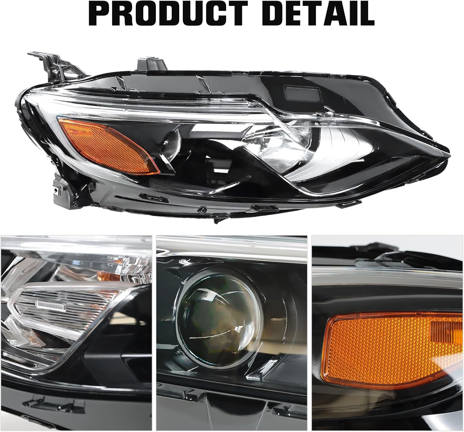 Headlight assembly Compatible With 2019 2020 2021 2022 2023 2024 Chevrolet Malibu XL (Low) Assembly Replacement 84650572 GM2503498 Passenger Right Side