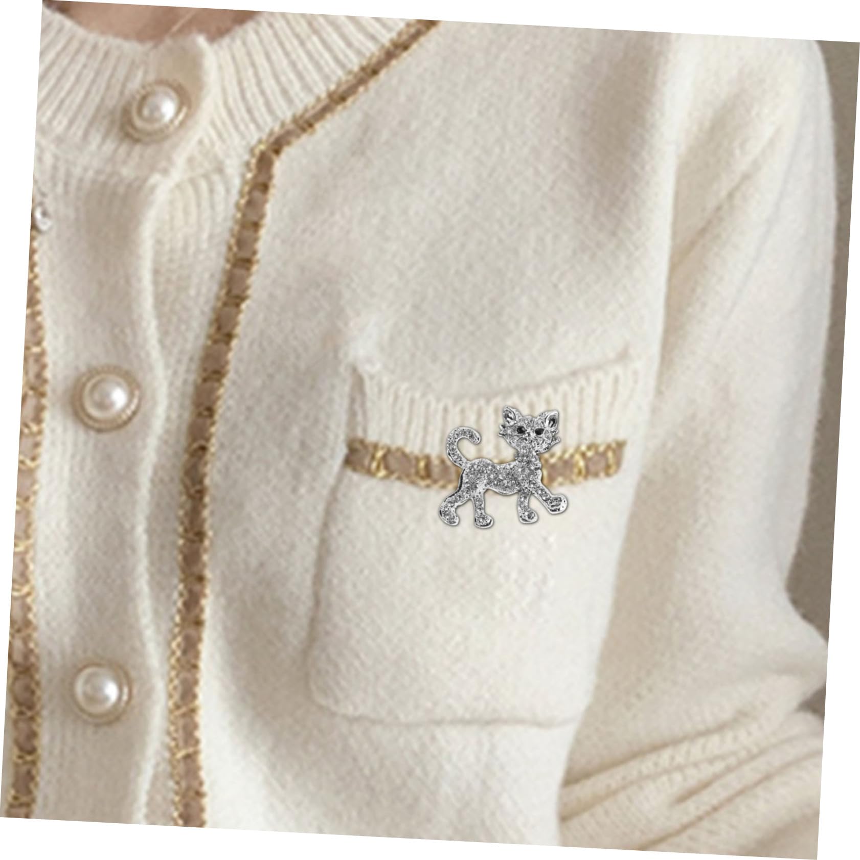 Broches con Forma de Gatito, Ropa de Princesa, Abrigo, Gato de Regazo, Diamantes de imitación, Recuerdo de Boda para Mujer, aleación de Plata