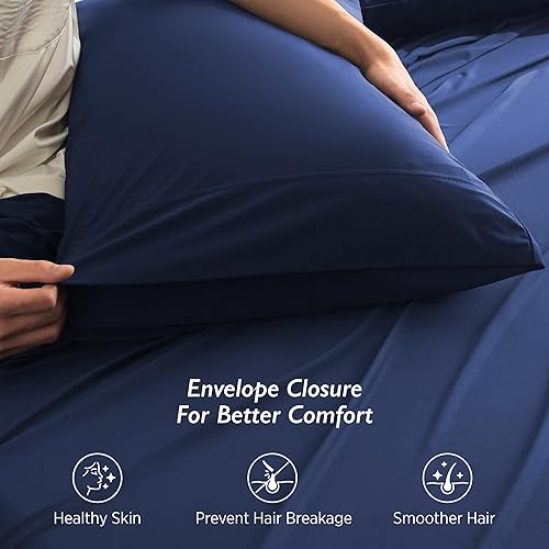 Miniatura 7 de Breescape BlendTek - Fundas de almohada refrescantes tamaño King con tecnología Dry & Cool para personas que duermen con calor y sudores nocturnos,