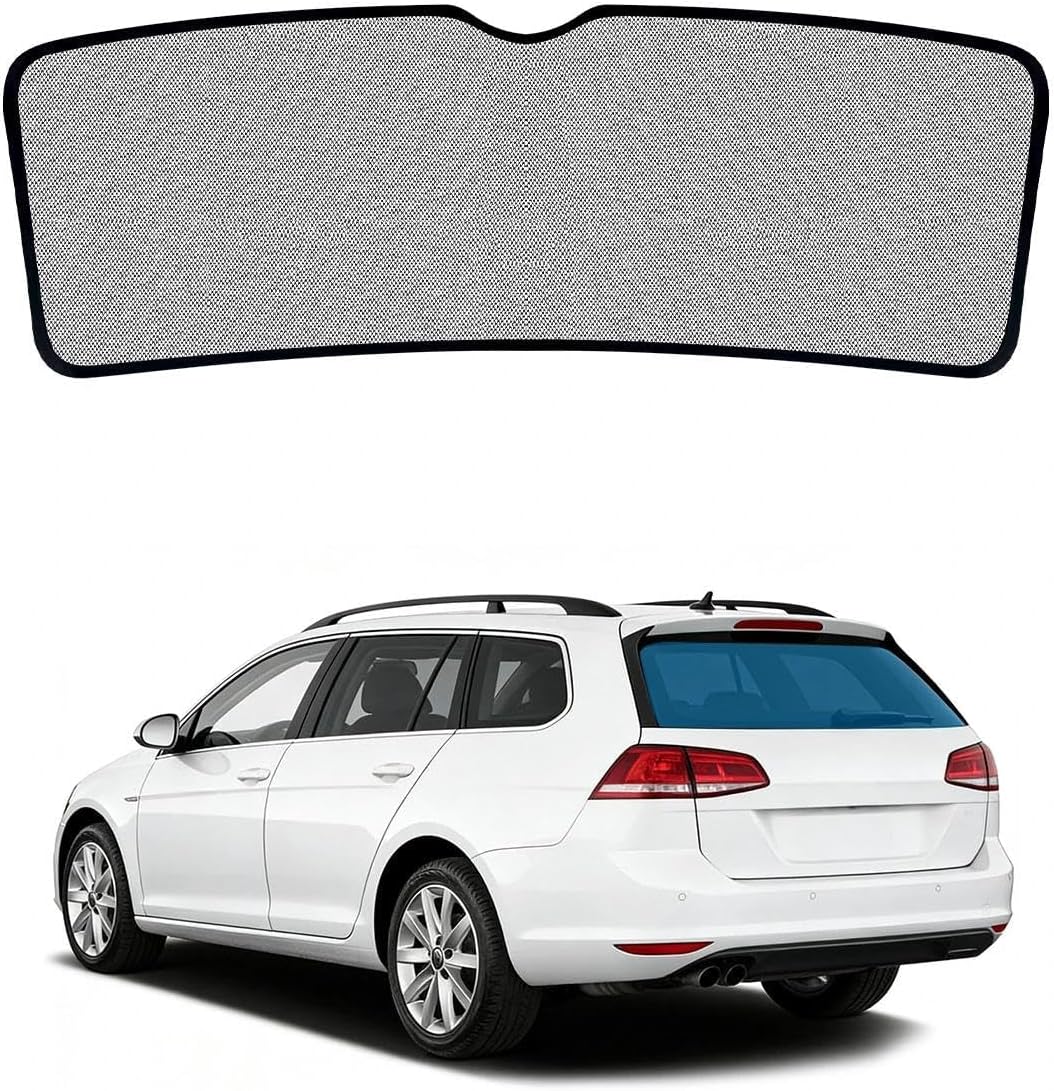Car Sun Shade for VW Golf 7 Variant 2013-2020 - Breathable Rear Window Cover UV and Heat Protection Privacy Screen for Camping Travel and Kids