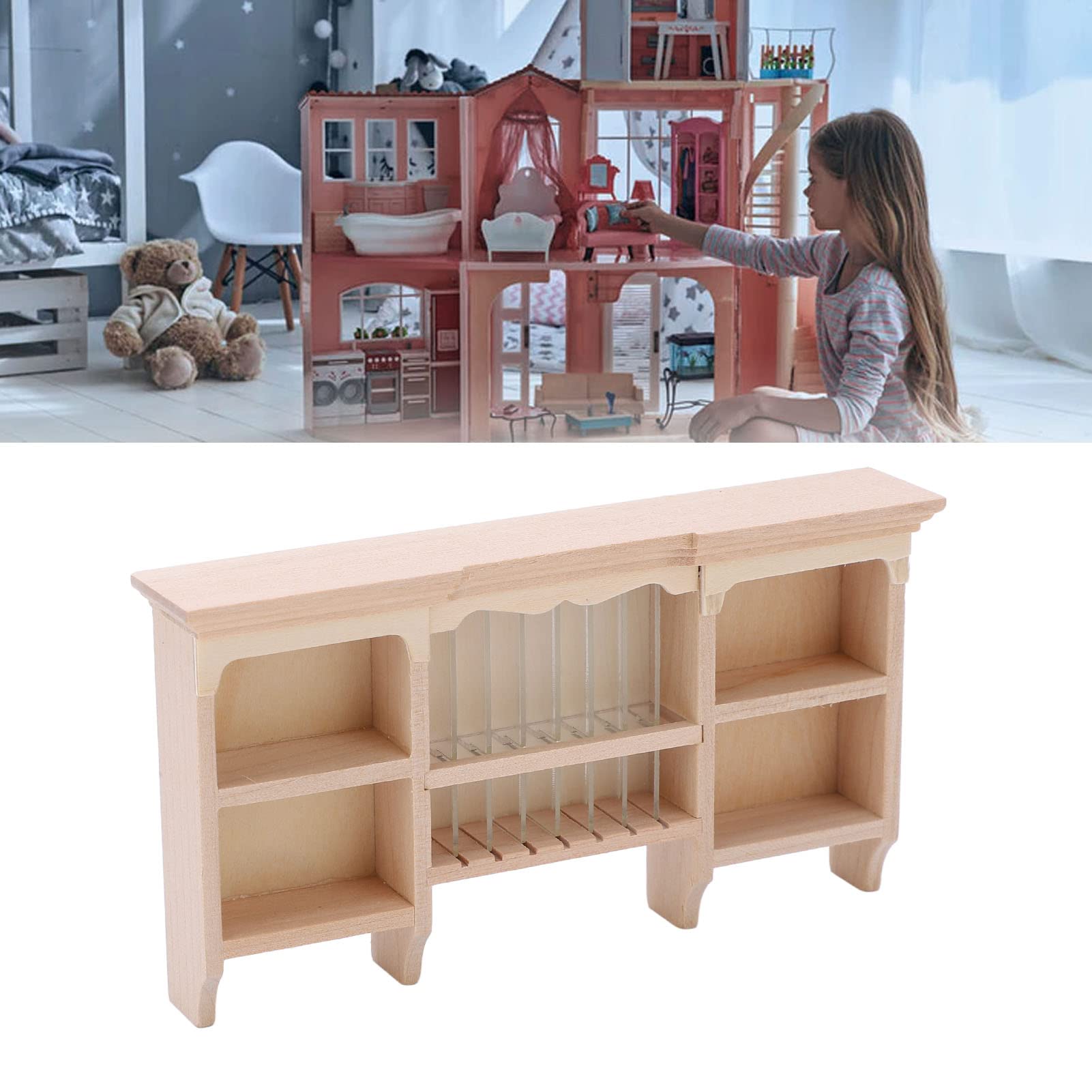 Armoire De Placard Rose Pour Princesse Maison De Poupée Meubles De Chambre Miniatu