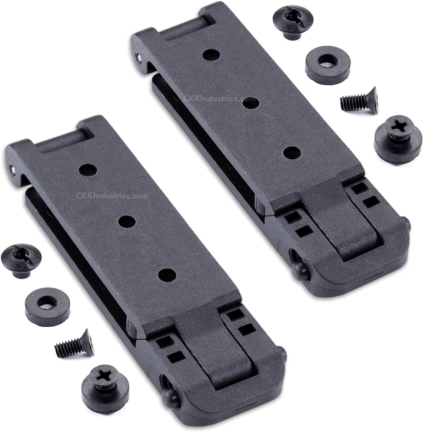 HolsterSmith Molle Compatible Locking Belt Clips w/Mounting Hardware – (1.50, 2.0, 3.0, & 5.0 Inch) – Molle Attachments for Knife Sheath, Gun Holster, Mag Pouch, Molle Vest & Gear