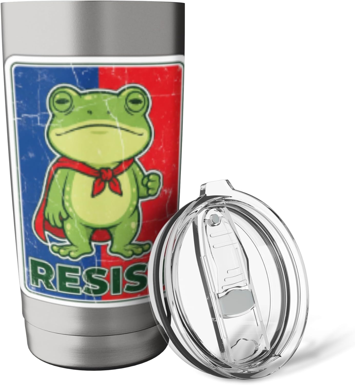 Funny Meme Frogs Trending Portland Activist Frog Protest Stainless Steel Insulated Tumbler image 5