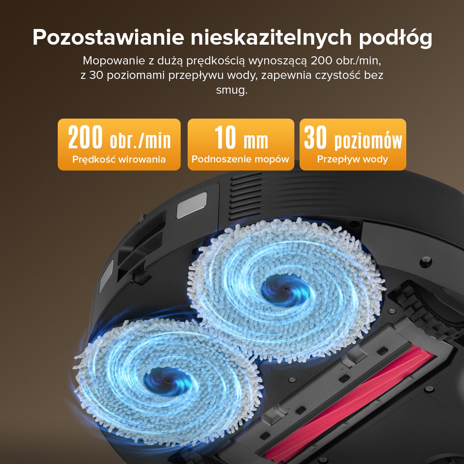 roborock QV 35A robot odkurzający, 8000Pa HyperForce, wielofunkcyjna stacja, mop obrotowy 200 obr./min i podnośnik 10 mm, zapobieganie splątaniu, unikanie przeszkód, mapowanie, aplikacja
