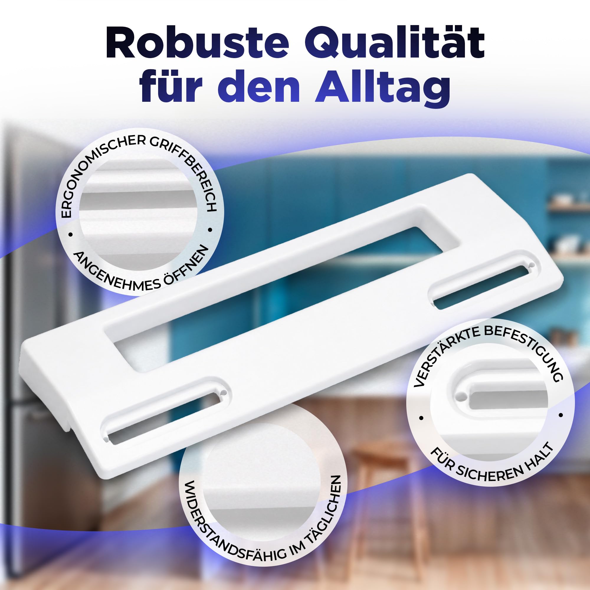Kühlschrank Griff Länge 200 mm Lochabstand 120-180 mm Universal für Kühlschrank/Gefrierschrank
