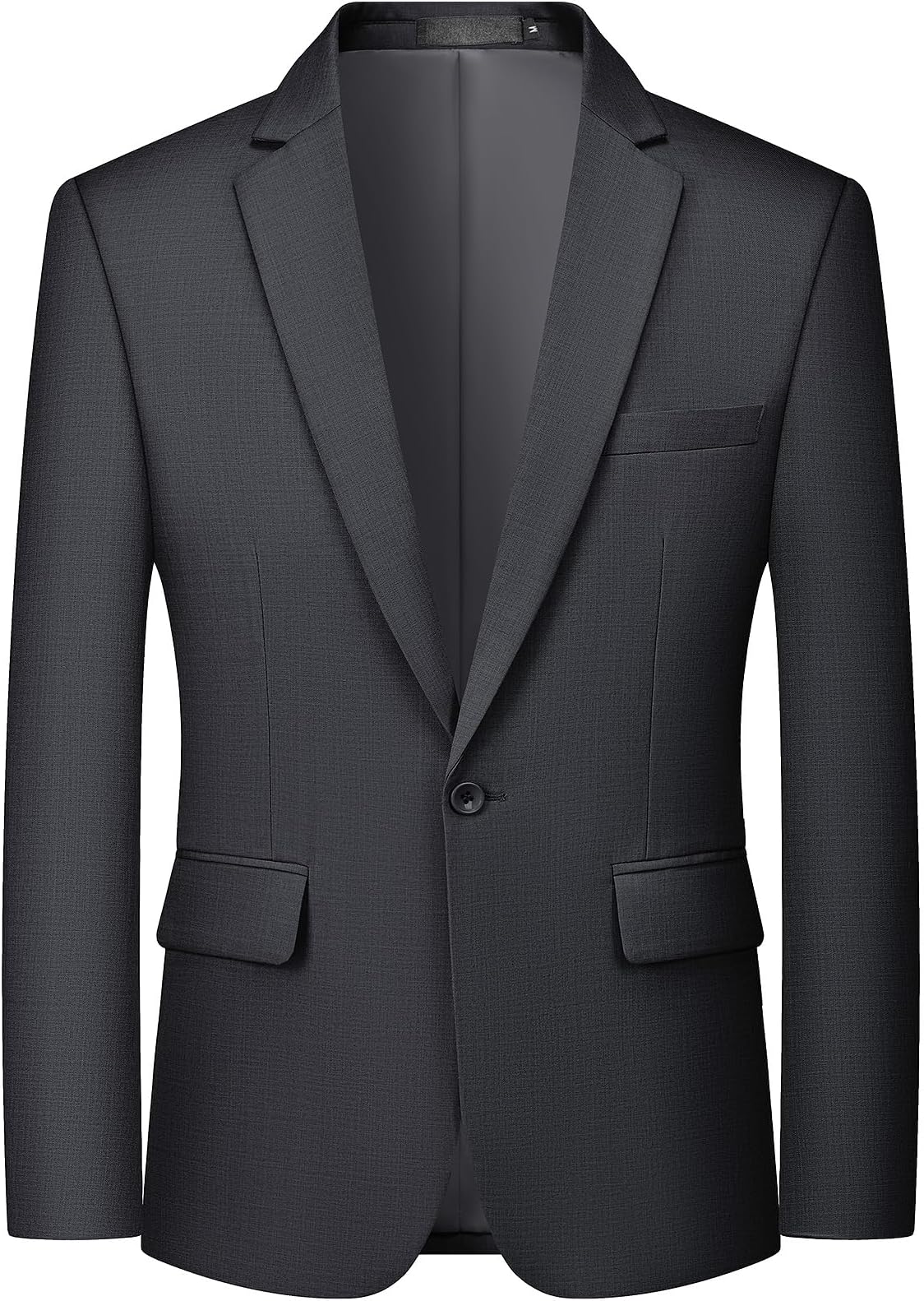 Men's One Button Suit Jacket Elegant Solid Color Blazers Slim Fit Lightweight Sport Coats Blazer