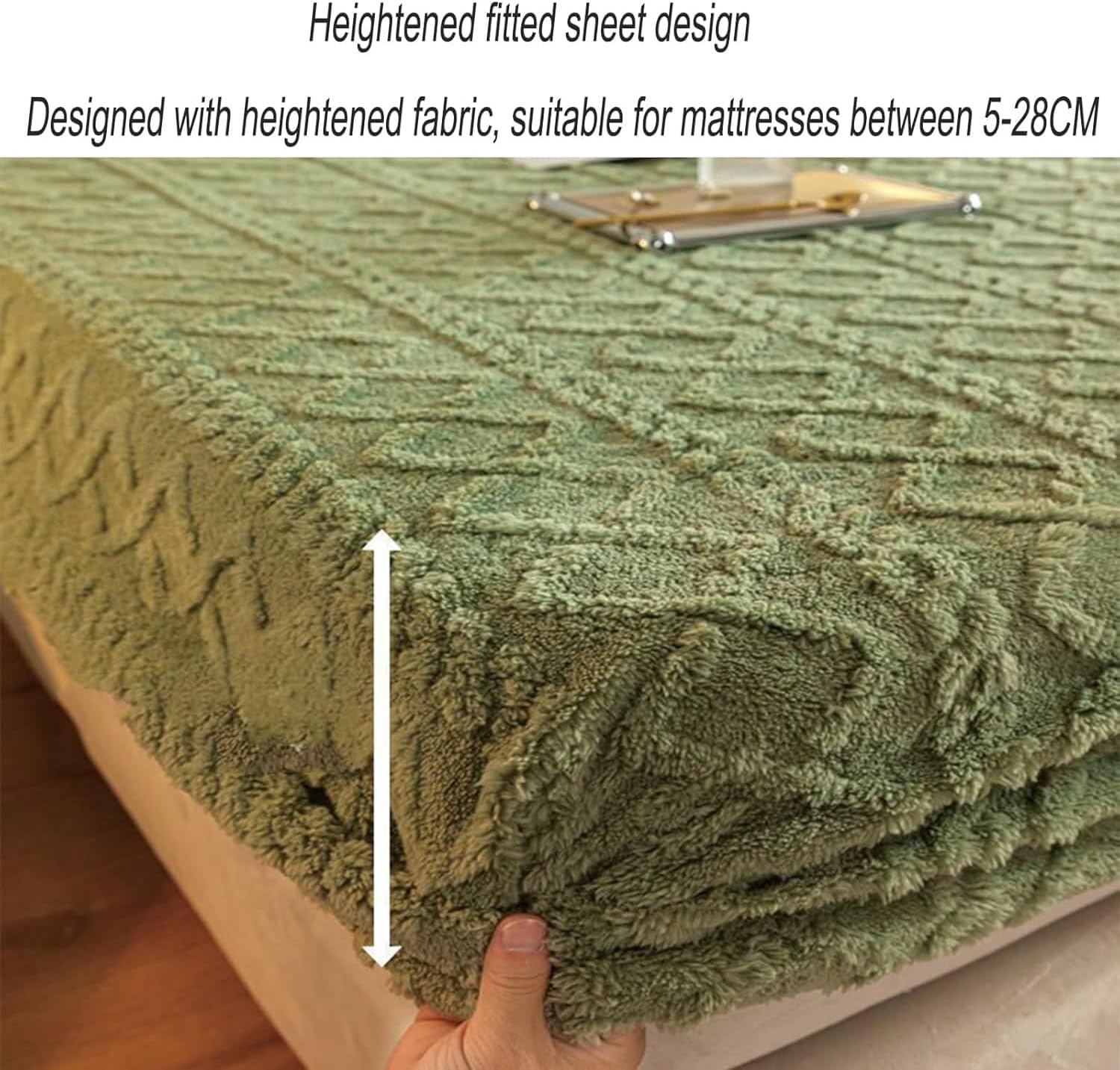 Elastic Bed Sheets,Elastic Bed Sheets Queen Size,Elastic Bedsheet,Elastic Bedsheets King Size Bed,Velvet Fitted Sheet Queen,Fuzzy Warm Elastic Bed Sheets Quilted (Yellow,Twin XL(120x200cm))