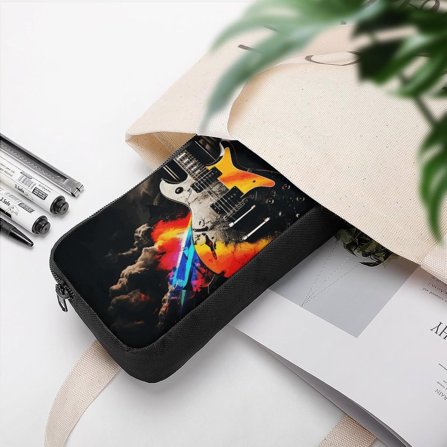 Rock Music Cute Pen Case Large Capacity Pencil Box image 5