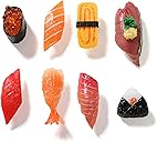 Cute Sushi Fridge Magnet Japenese Food Fun Magnets for Refrigerator Whiteboard, Fake Sushi Food Play Toys for Dollhouse Cake Kitchen Decoration Gifts(Sushi 1)