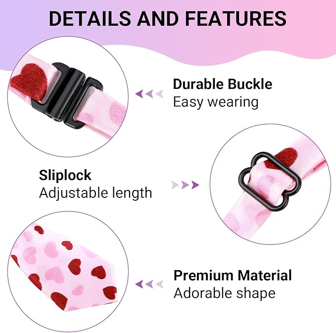 Segarty 60 Corbatas para Perros Pequeños, Estampados Variados Ajustables miniatura 4