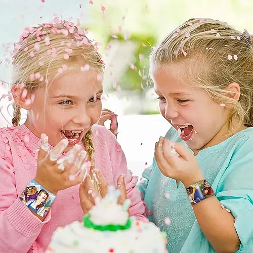 Miniatura 5 de Juego de 86 pulseras de la Bella y la Bestia, incluye 36 pulseras y 50 calcomanías de La Bella y la Bestia, recuerdos de fiesta de cumpleaños con