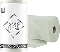 Vista 34 de Fantasticlean Rollo de paño de limpieza de microfibra, paquete de 75 toallas de microfibra extraíbles, 12 x 12 pulgadas, reutilizables, lavables