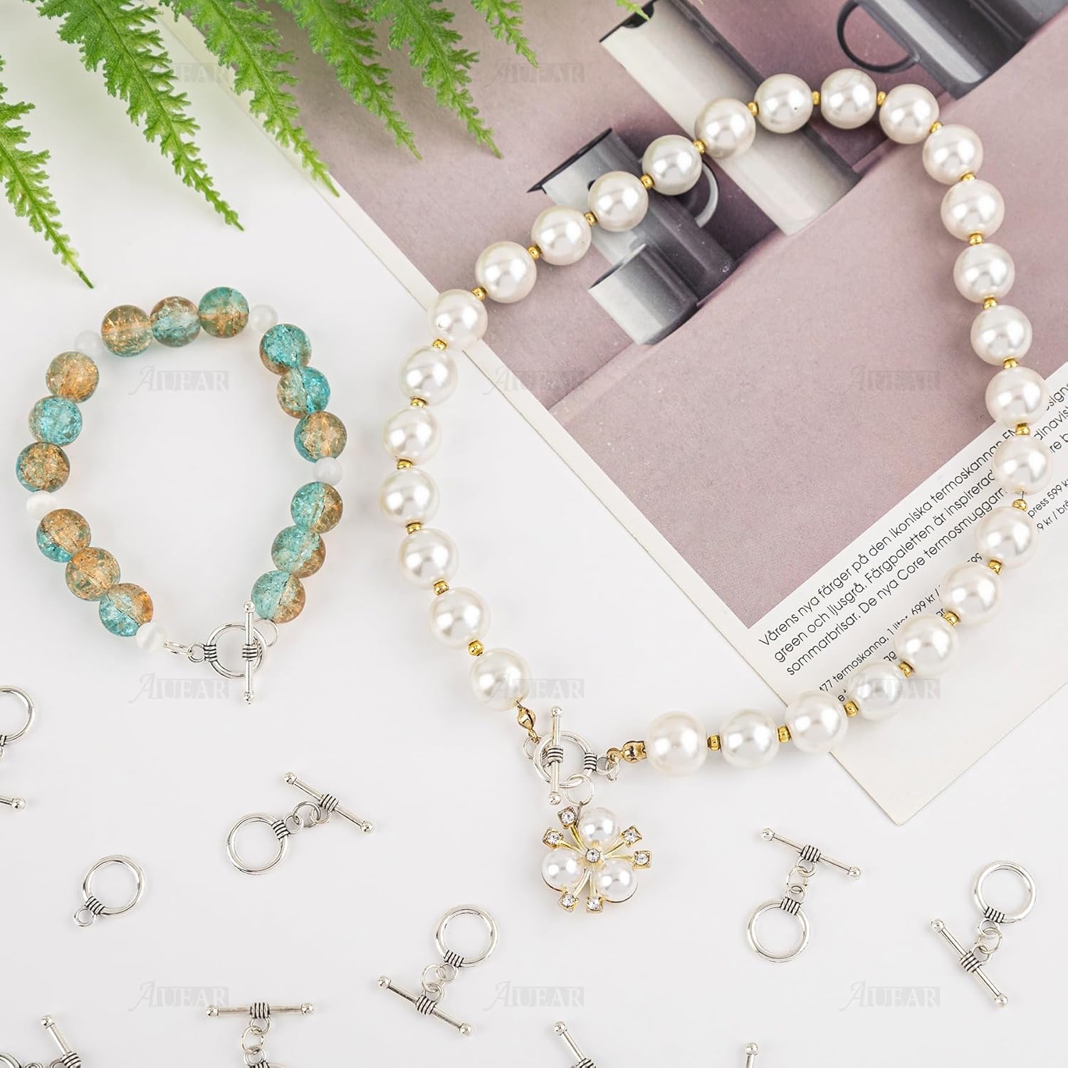 AUEAR, 150 Sets Silver Toggle Jewelry Clasps Necklace OT for Making - Image 6