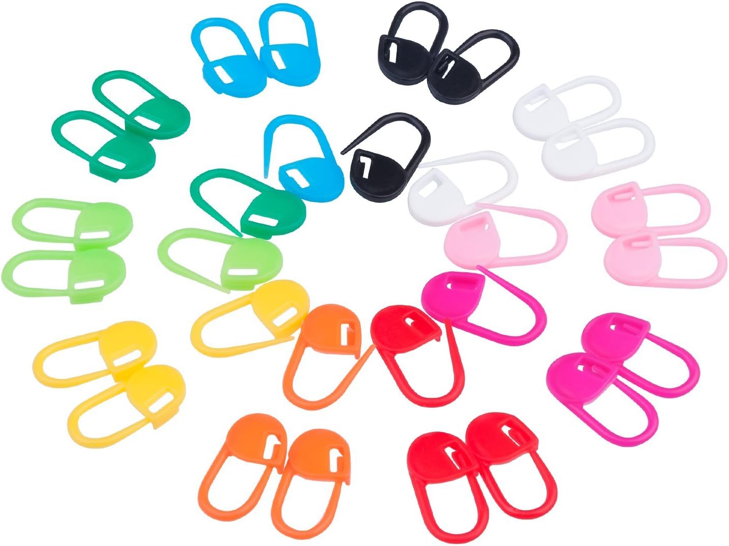 400 PCS Stitch Markers Knitting Crochet Locking Accessories Needle Clip Counter, 10 Colors