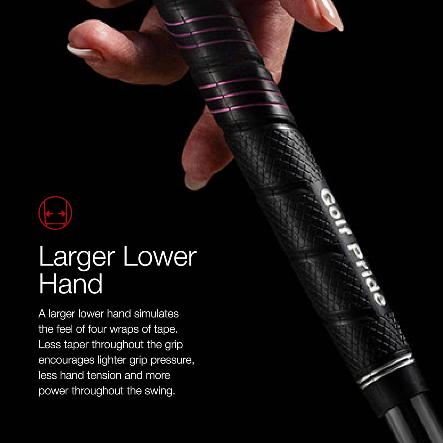 Golf Pride CP2 Wrap Golf Club Grip - Classic Wrap Grip with High-Tack Soft Rubber for Comfort & Control - Less Tension & More Power with Plus4 Technology