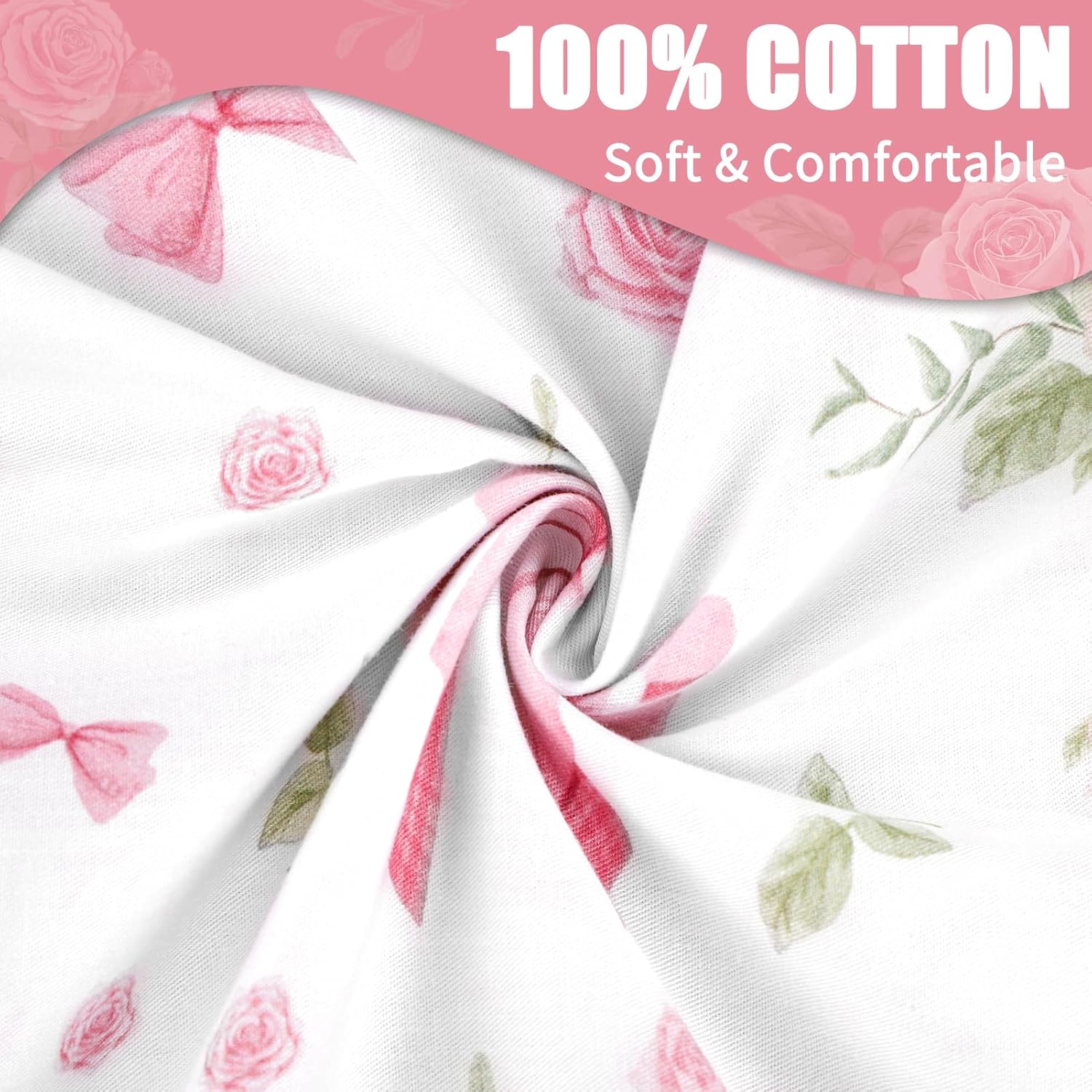 Baby Lounger Cover for Boys Girls, Reversible Baby Nest Cover, Adjustable Baby Lounger Replaceable Cover for Infant Newborn, Portable and Machine Washable, Cotton Pink Rose Cover Only