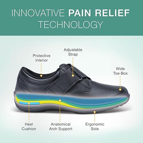 Miniatura 3 de Orthofeet Alivio probado del dolor de talón y pies. Anchos extendidos. Zapatos ortopédicos de cuero para mujer diabética de juanetes, Arcadia