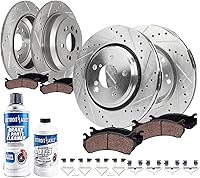 Vista 23 de Detroit Axle - Kit de freno delantero para Nissan Altima Sentra 07-10, repuesto de pastillas de freno de cerámica de freno de disco 2007 2008 2009