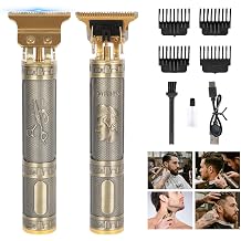 Professional Hair Clipper for Men - Rechargeable Cordless T-Blade Trimmer with 4 Guides, USB-C Fast Charge, Metal Body for Beard, Hair & Body Grooming
