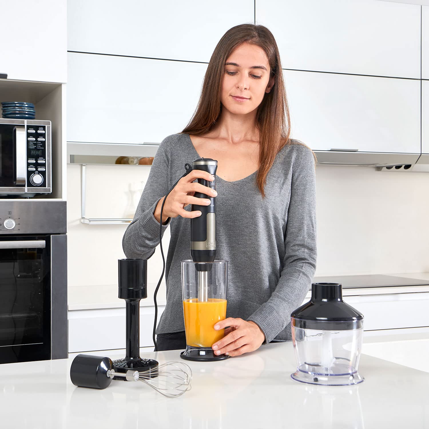 Blender BLACK+DECKER BXJB1200E - 1200W, Bol Verre 1.5L, 6 Lames Inox, Programmes Glace Et Smoothie