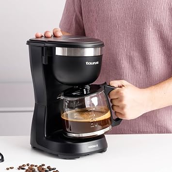 Taurus - Drip Coffee Maker 12 Cups 680W, Glass Jug, Drip Proof