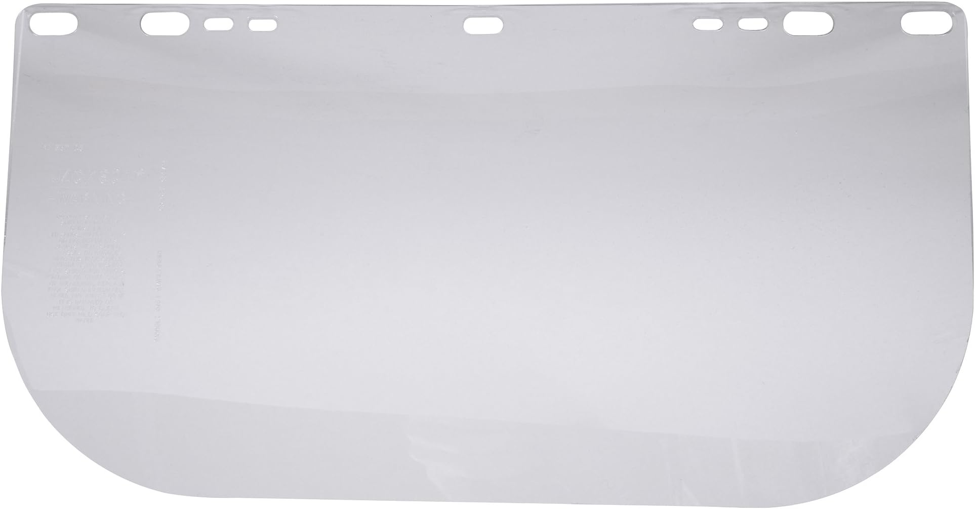 Faceshield Window for Jackson Safety Headgear, 8" x 15.5" x 0.04", PETG, Unbound, Clear (Case of 12), 29104