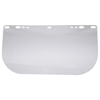 Jackson Safety Faceshield Window for Jackson Safety Headgear, 8" x 15.5" x 0.04", PETG, Unbound, Clear Case of 12, 29104