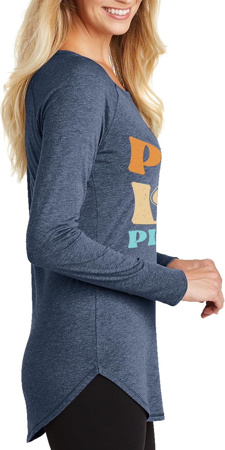 TEEAMORE Women Custom Shirts Long Sleeve T Shirts Personalized Tunic Tops 2-Side Add Text/Photo/Image/Logo - Image 5