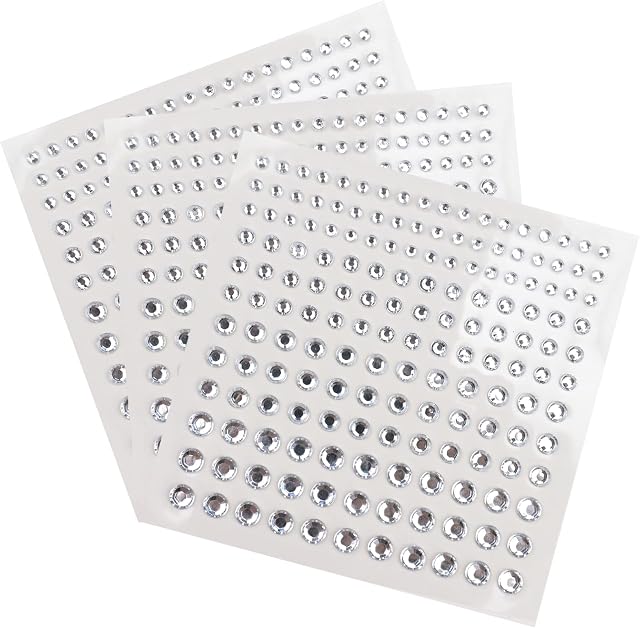 495 Pcs Crystal Gem Stickers Self Adhesive Bling Rhinestone Diamante jewel Sticker for Nail Crafts Makeup