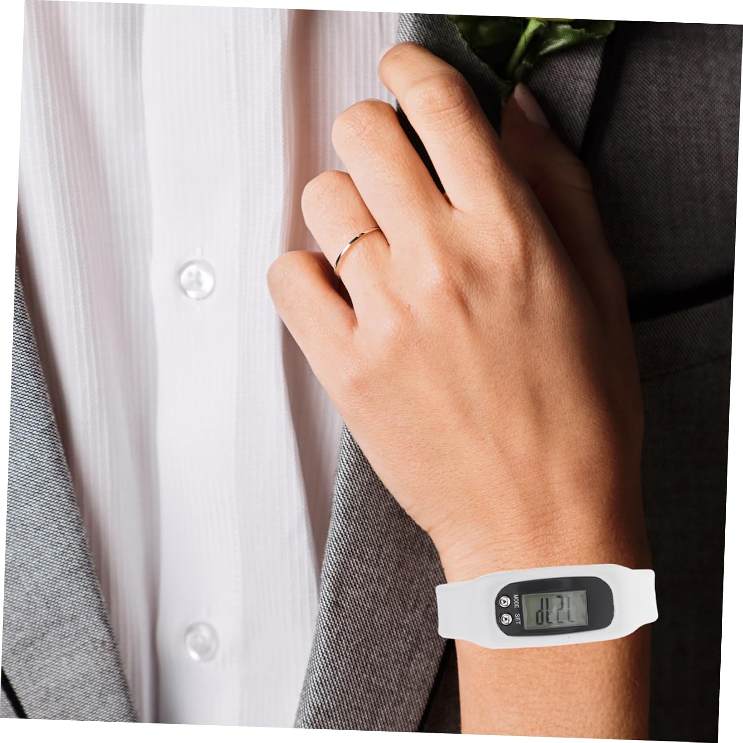 Silicone Smart Pedometer Watch for Men Women Fitness Digital Display Wristband