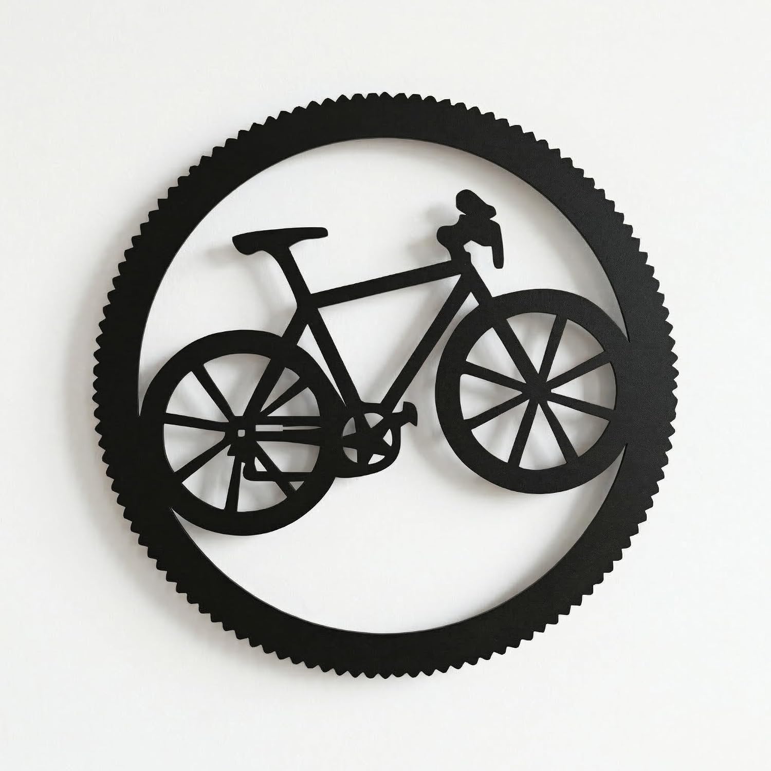 DEKADRON Metal Bike Wall Art, Cyclist Gift, Biker Art, Bicycle Wall Art, Metal Wall Decor, Home Decoration, Bedroom Living Room Decor, Housewarming Gift (18" W x 18" H)