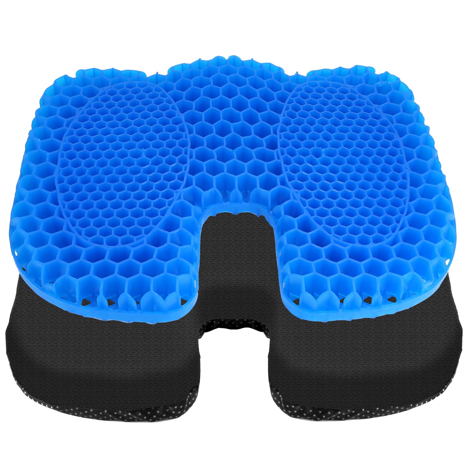 QWORK® Cojín de Asiento para Kayak, Cojín de Gel Antideslizante, Cojín de Asiento en U Forma, para Kayaks, Barcos, Silla de Oficina, Coche