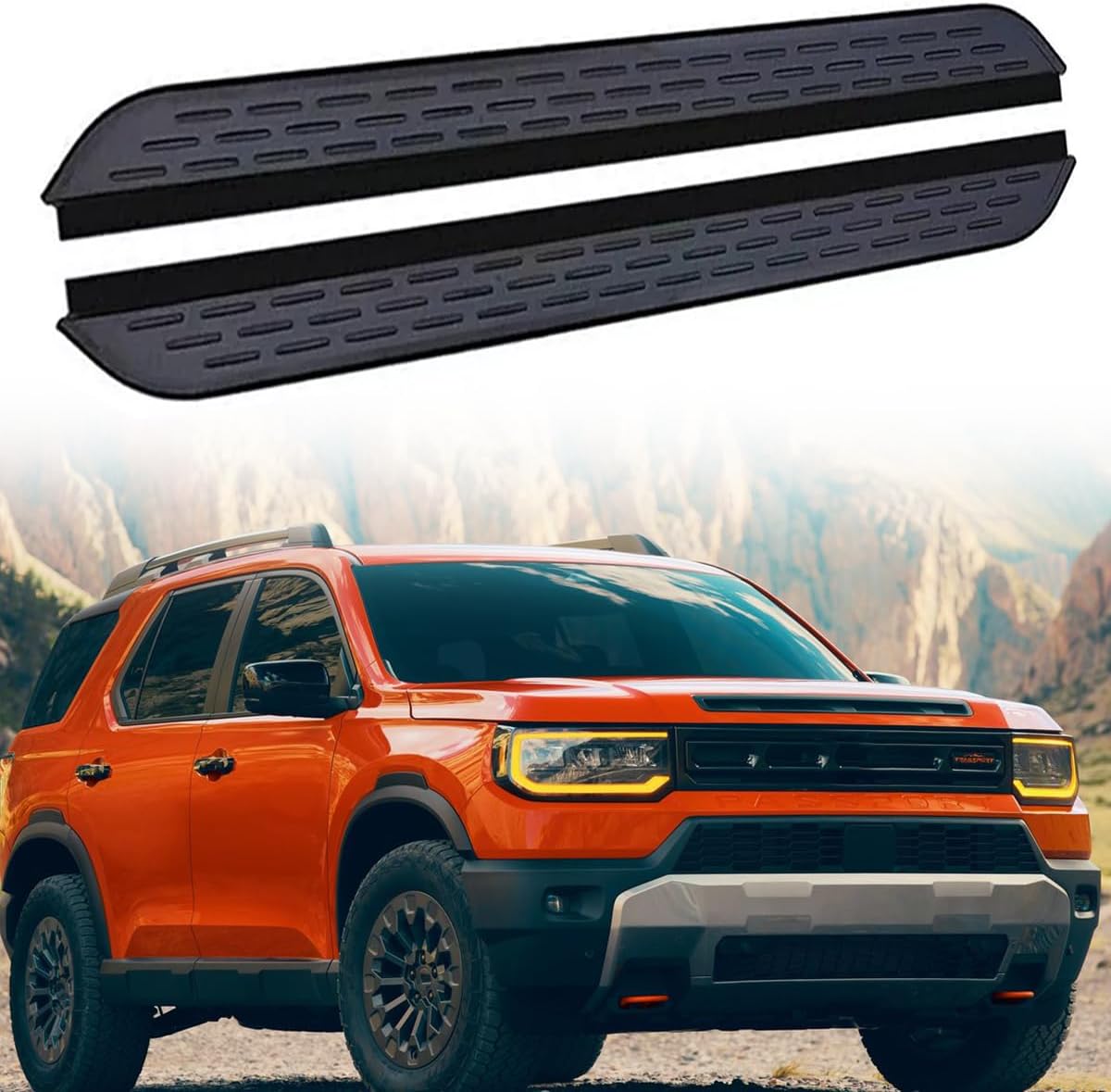 2Pcs Running Board Side Step Pedals Nerf Bar Fits for Honda Passport 2026