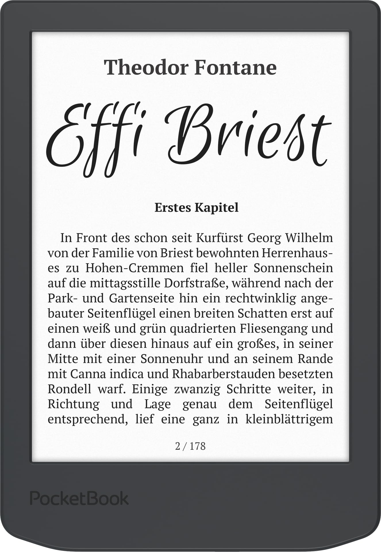 Pocketbook Verse Lite E-Reader, 6" E-Ink Touch, 8 GB, Grau, Dach-Version