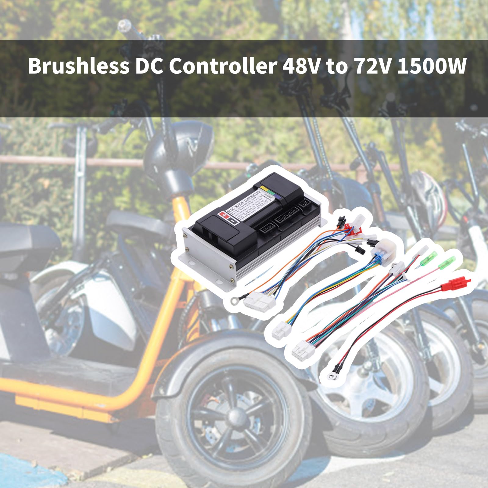 Controlador de motor sin escobillas 48-72V 1500W 50A controlador de velocidad BLDC controlador de motor para scooter eléctrico