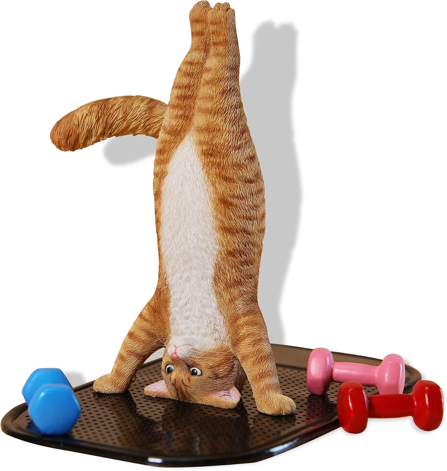 MMOS X JXK Doing Yoga Exercise Cat Statue with Intricate Details Gift for Cat Lovers