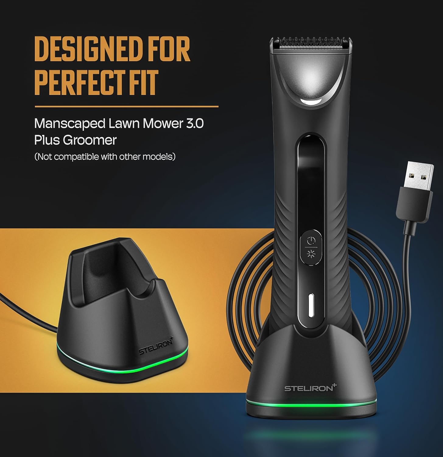 Charging Stand for Manscaped The Lawn Mower 3.0 Plus (USB Cable) Replacement Charger Dock with LED Indicator