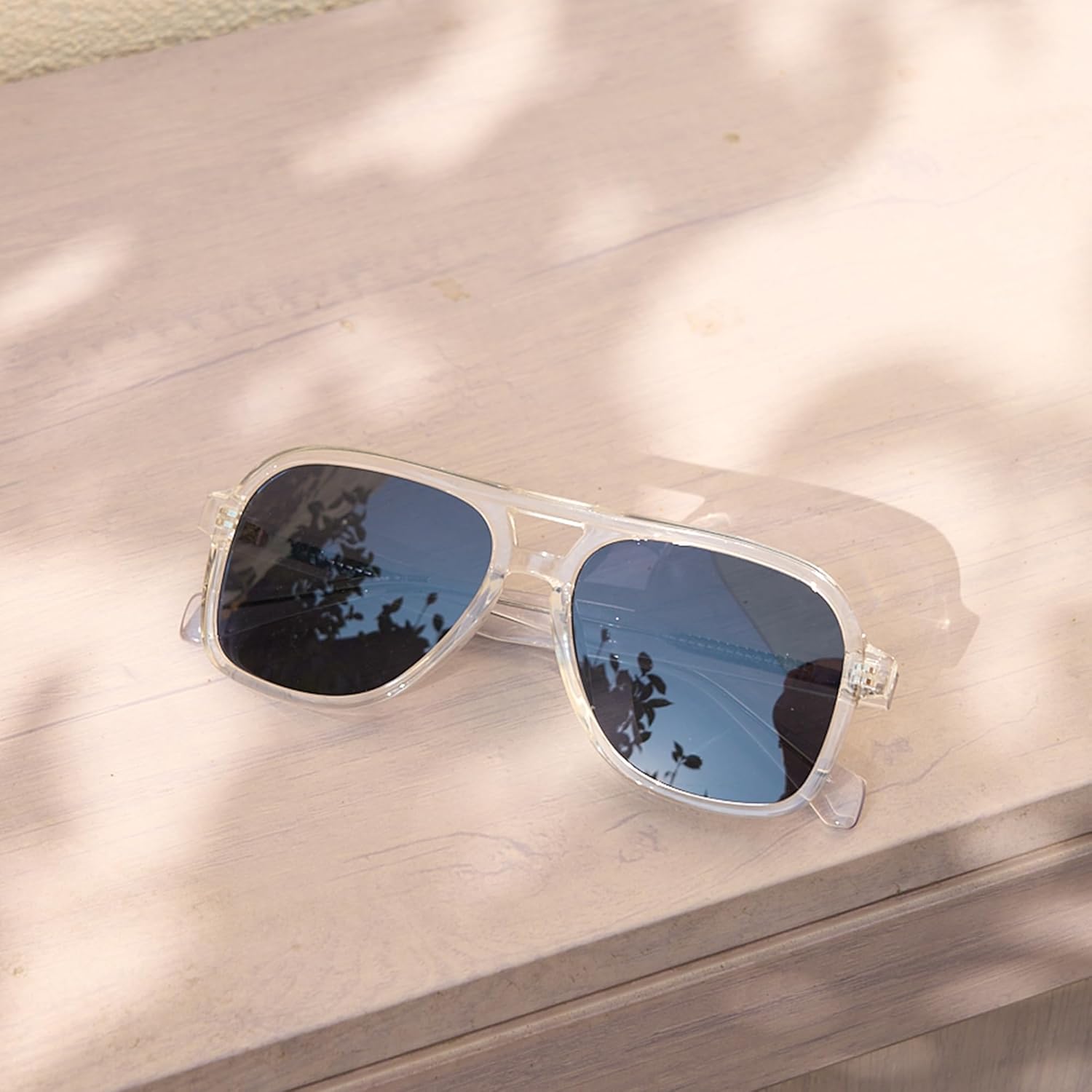 Cyxus Oversized Aviator Sunglasses for Women Men Acetate Frame Polarized Lens UV Protection for Outdoor P1581
