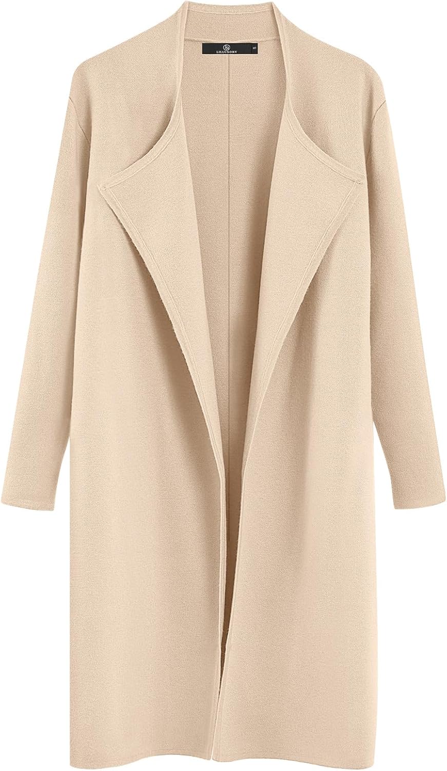 LILLUSORY Women's Long Cardigan Sweaters Oversized Fall Dressy Coatigan Jackets Trendy Knit Winter Coats