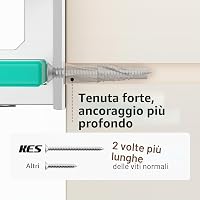 Raft de colț din sticlă KES A4120A-P2 pentru duș și baie, cu bară de fixare din aluminiu și sticlă securizată extra groasă, argintiu, 2 bucăți 5
