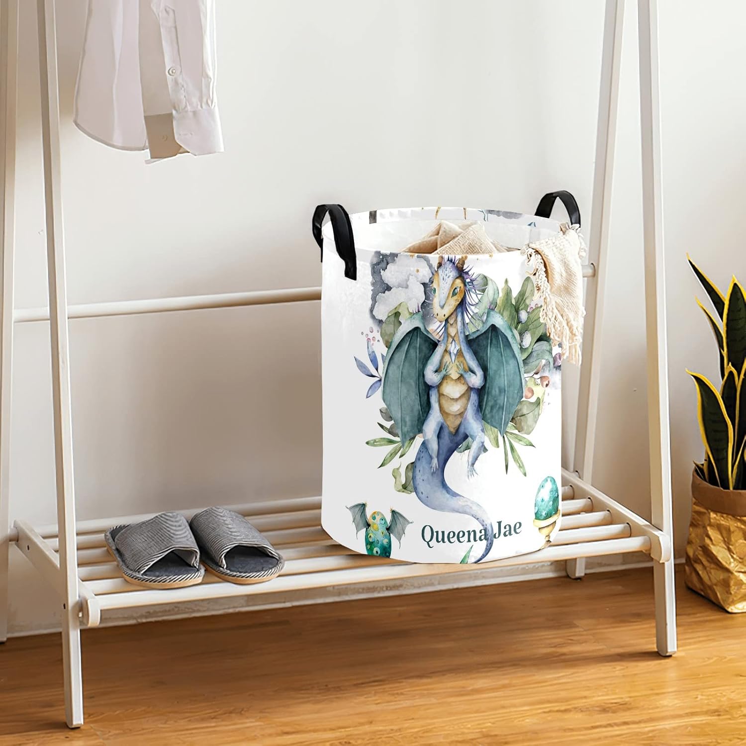 Mythical Dragon Storage Bin, Waterproof Oxford Fabric Clothes Basket Organizer for Laundry Hamper,Toy Bins,Gift Baskets, Bedroom, Clothes,Baby Nursery