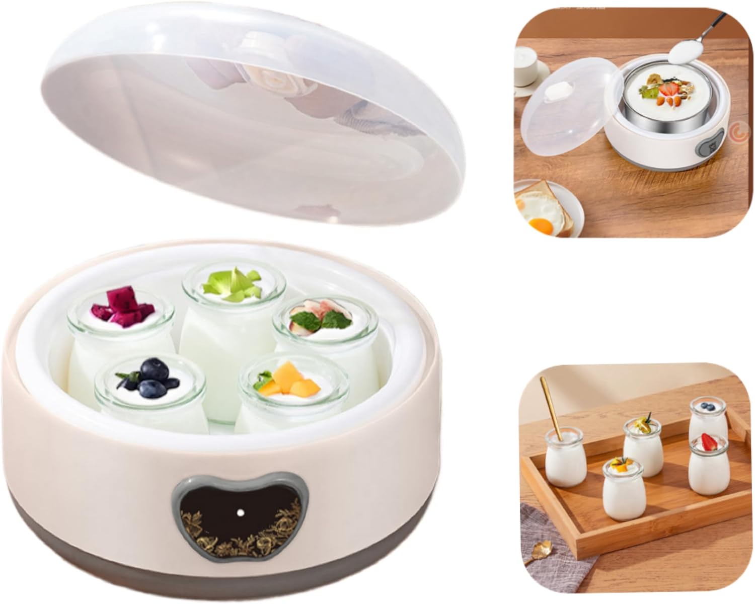 Yogurt Maker with Temperature Control,Probiotic Yogurt Maker with Time Control, 1.2l Multi-Function Fully Automatic Yogurt Machine for Home Use