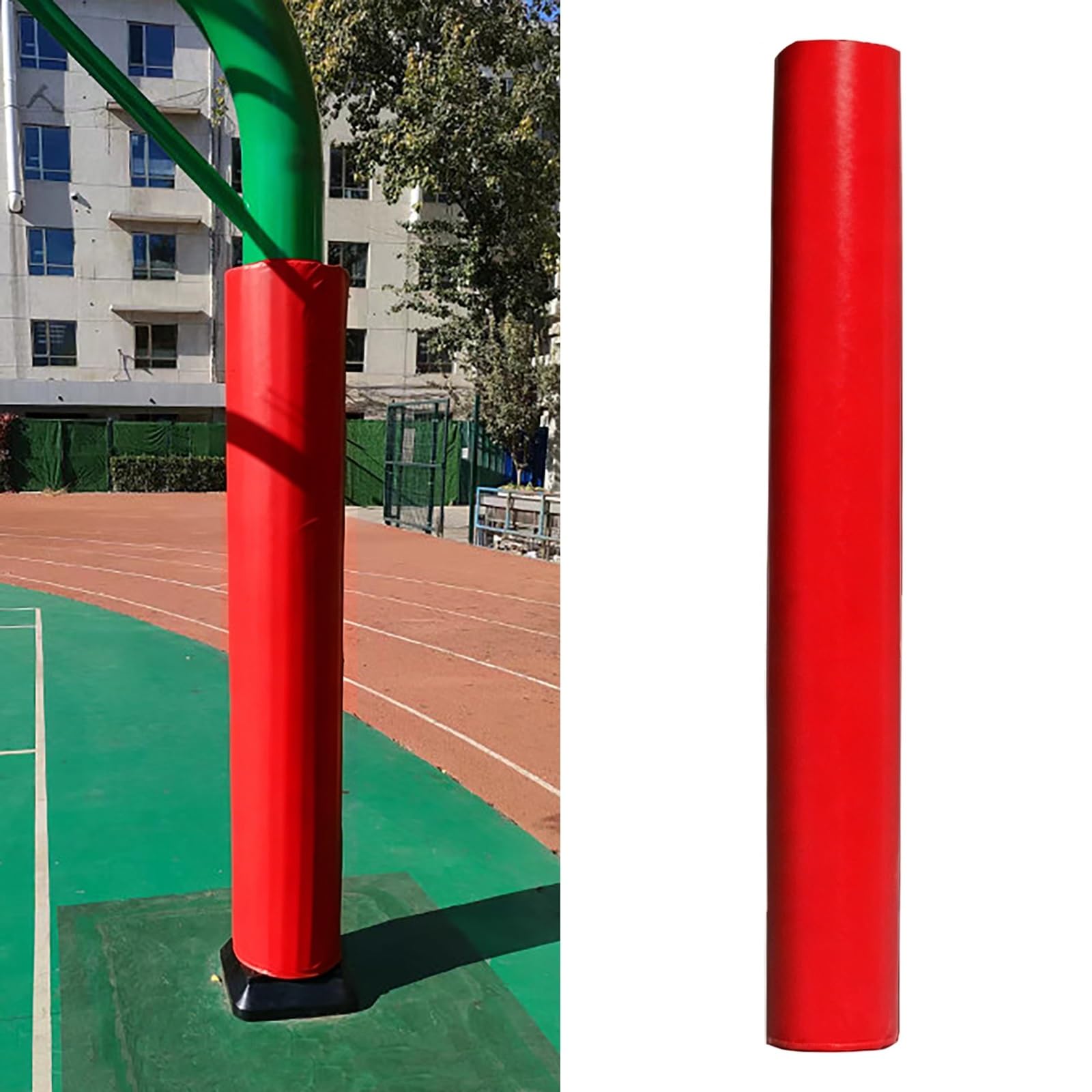 Rembourrage de poteau de basket-ball rond rouge diametre 20 cm