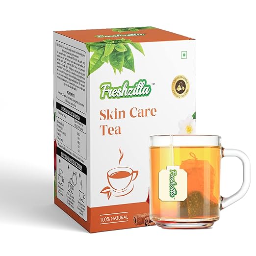 100% Natural & Organic Skin Care Tea, Caffeine Free Handpicked Herbal Tea Bags for Men & Women (1 Box -15 Bags)