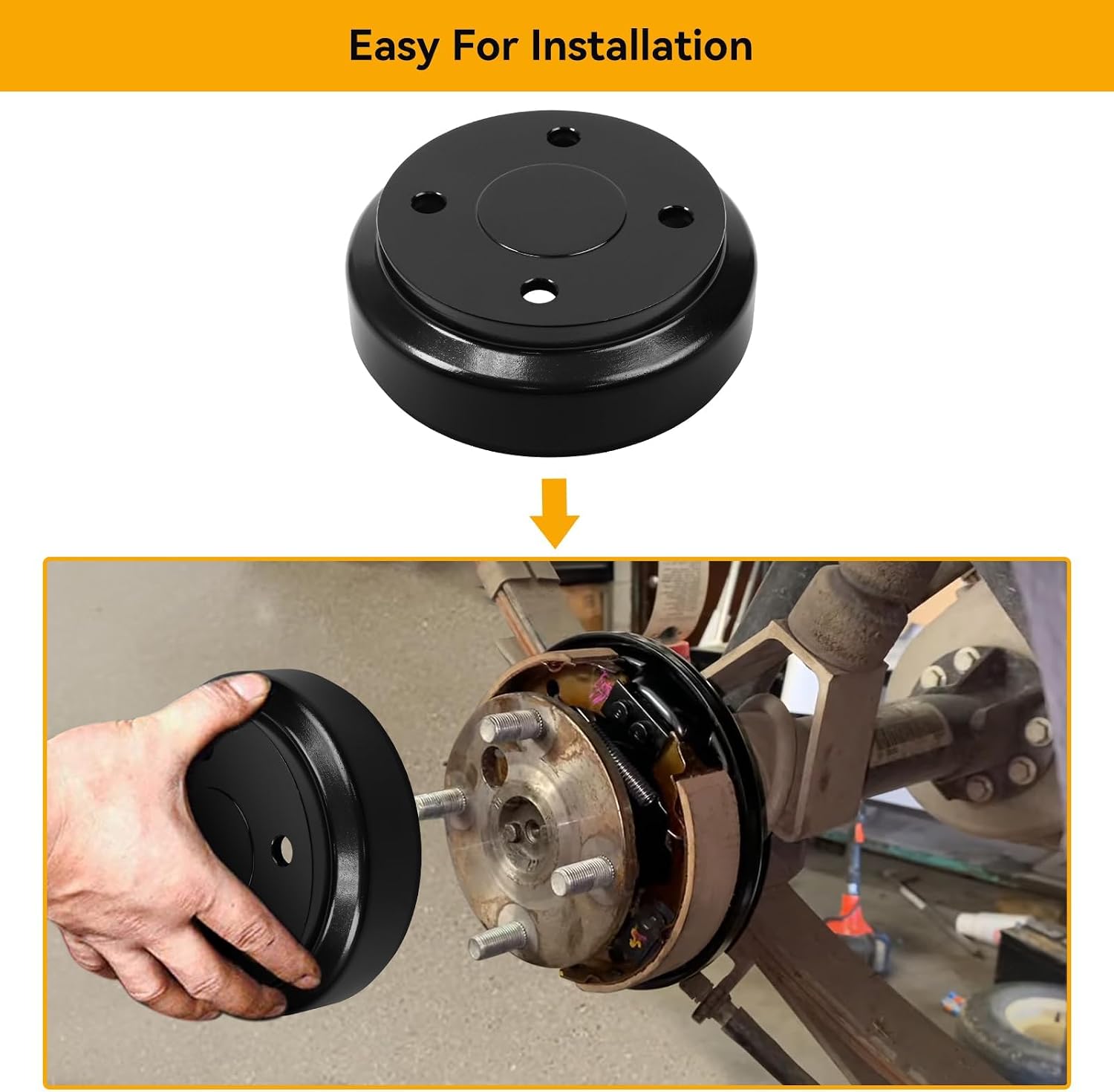 Golf Cart Brake Drums Hub Rear for Club Car DS 1995-up&Club Car Precedent 2004-up G&E Golf Carts Models OEM# 1017911-01, 1018232-01(2 Packs)