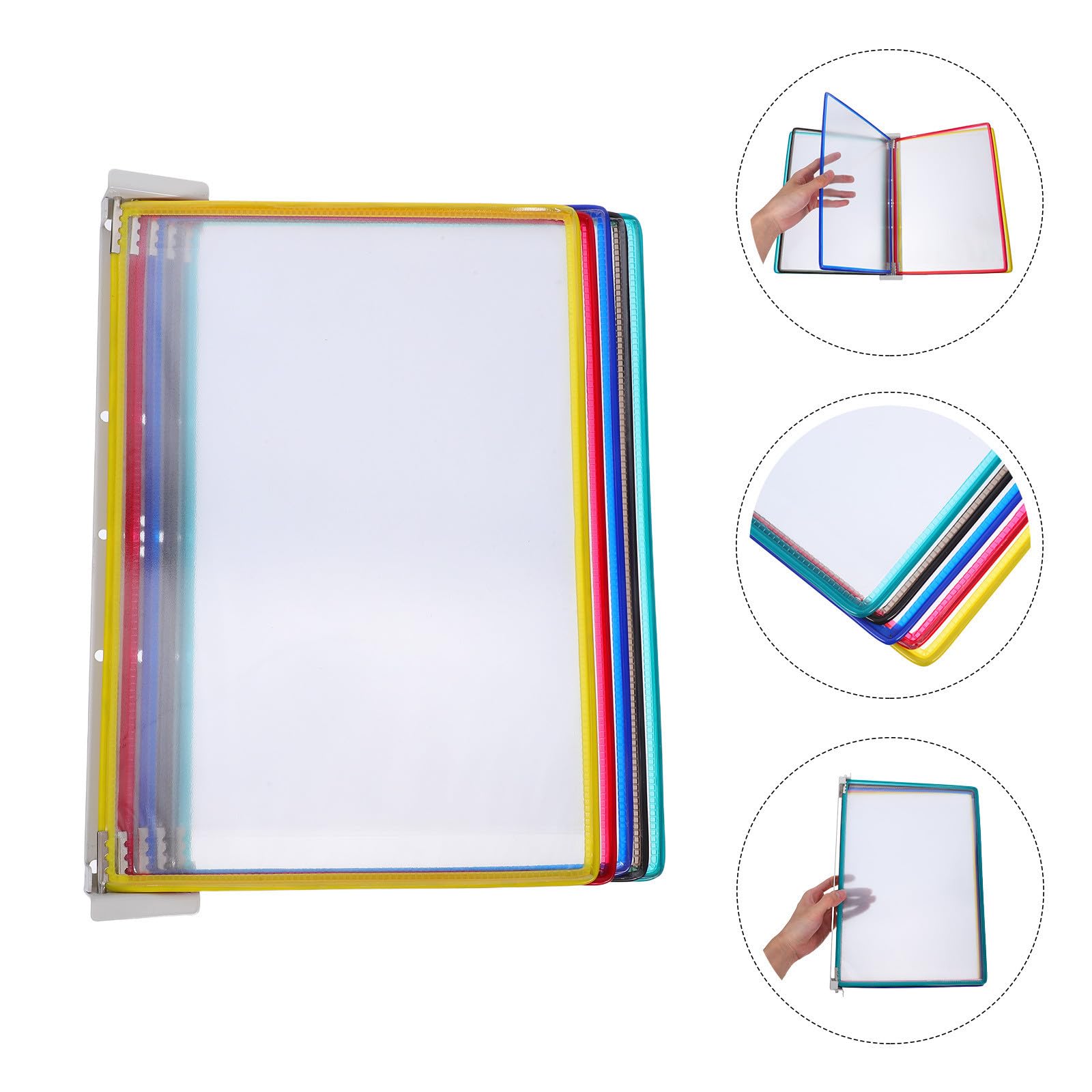 DOITOOL 3 Stück Wandmontierter Aktenorganizer A4 5-seiten Eisen PVC