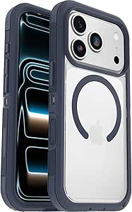 Otterbox Defender Series Pro XT Clear MagSafe Funda para iPhone 17 Pro, Resistente a Golpes y caídas, Ultra-Rugerizada, Testada 7X con estándares Militares anticaídas, Transparente/Azul